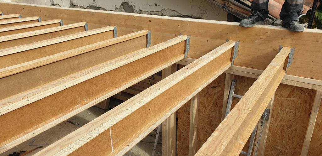 extension bois sur 2 niveaux Montpellier plancher